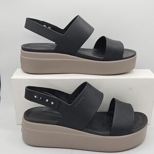 Crocs Women's Black Platform Sandals